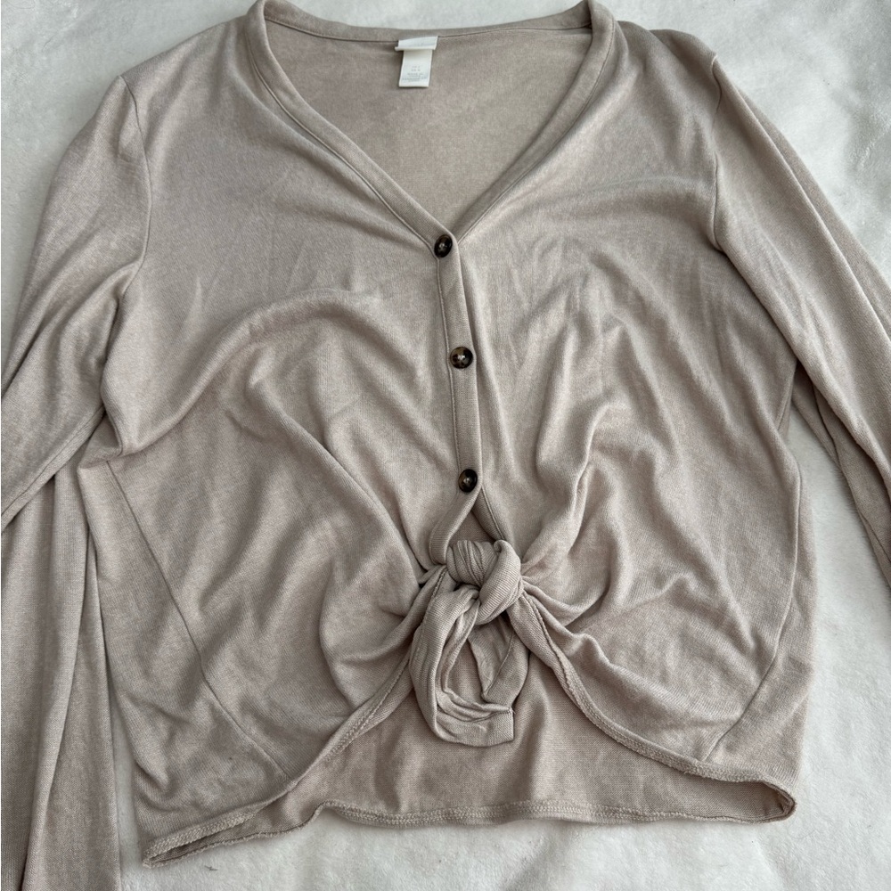 H&M Light Brown Knit Cardigan